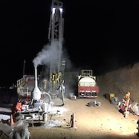 Resguardo Drill hole #1 night