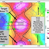 Captain T2 Target Resistivity AirMT Survey Area