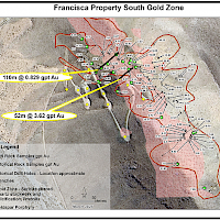 Francisca Property Assays South Gold Zone